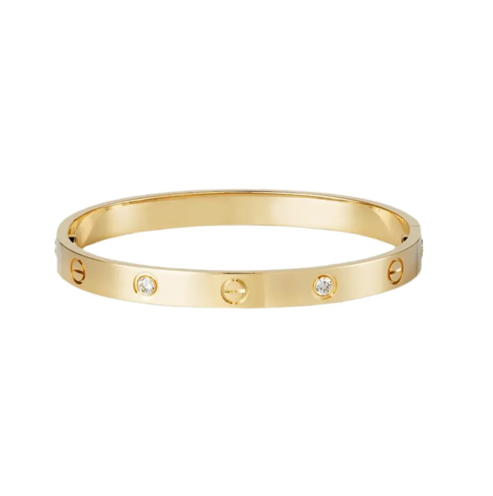 3 Diamond Colaphos Bangle - Gold
